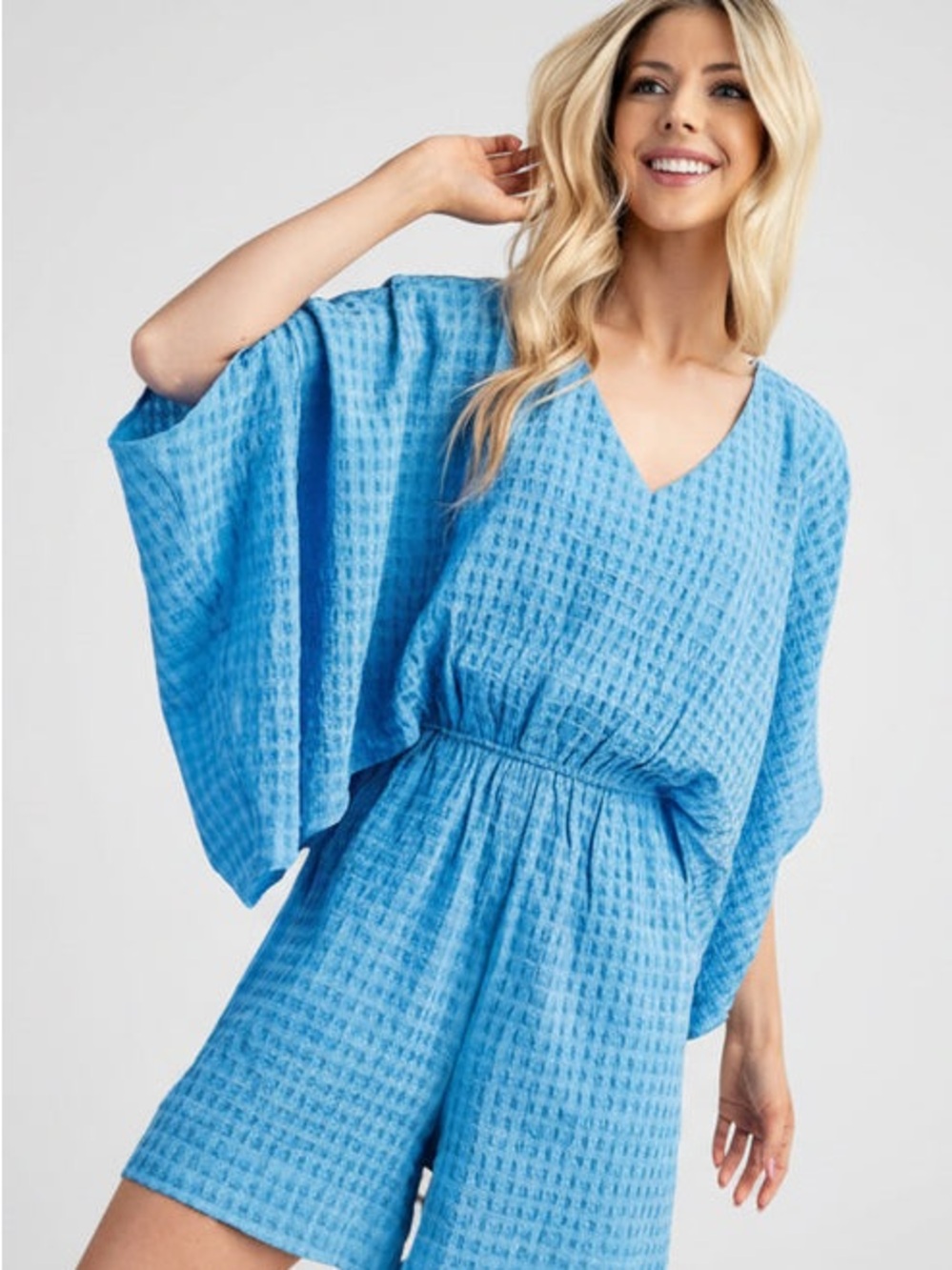 THE KIMONO BLOOM ROMPER COLLECTION AZURE BLOOM - Picture 3 of 7